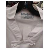 APPEARS NEW - Kitchen Basics by Pinnacle White Chef Coat Set of 2