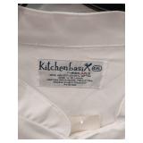 APPEARS NEW - Kitchenbasi Professional Chef Coat 6XL White Set of 4