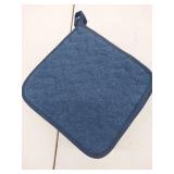 Navy Blue Cotton Pot Holders Set of 13