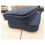 Navy Blue Cotton Pot Holders Set of 13