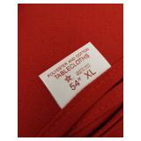 Red Polyester Cotton Tablecloth XL 54 x 90"