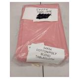 APPEARS NEW - Riegel Permalux Square Mauve/Pink Cotton/Poly Blend Tablecloth 54x54