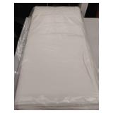 APPEARS NEW - Commercial Grade Ivory/Cream Poly-Cotton Restaurant Rable Cloths 54x114" - Bulk Pack of 10  - Retail: $75
