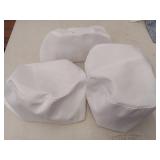Lifetime White Cotton Chef Hat set of 3