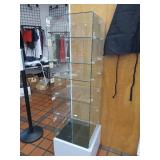 Glass Display Case with Multiple Shelves 16.75 x 16.5" x 63"  - Retail: $175