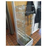 Glass Display Case with Multiple Shelves 16.75 x 16.5" x 63"  - Retail: $175