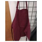 Superior Style Workwear Burgundy Apron Set of 6