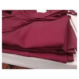 Fame Burgundy Fabric Apron- Made in USA Set of 4  - Retail: $60