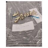 APPEARS NEW - Black and White Houndstooth Chef Aprons Set of 6