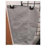 APPEARS NEW - Black and White Houndstooth Chef Aprons Set of 6