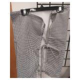 APPEARS NEW - Black and White Houndstooth Chef Aprons Set of 6