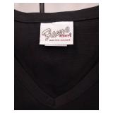 Fame Fabrics Black V-neck Uniform Apron Set of 3