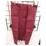 Burgundy Poly-Cotton Apron Set of 5