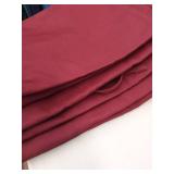 Burgundy Poly-Cotton Apron Set of 5