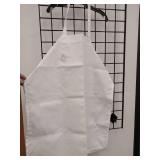 PTI White Cotton Full Length Butcher Apron Set of 4
