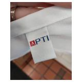 PTI White Cotton Full Length Butcher Apron Set of 4