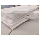 PTI White Cotton Full Length Butcher Apron Set of 4