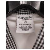 Chef Trends Professional White Coat with Gingham Trim (Medium) and Matching Apron