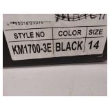 APPEARS NEW - KM Professional Black Leather Clogs Size 14  - Retail: $85