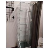 Glass Display Case with Multiple Shelves 16.75 x 16.5" x 63"  - Retail: $175