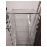 Glass Display Case with Multiple Shelves 16.75 x 16.5" x 63"  - Retail: $175