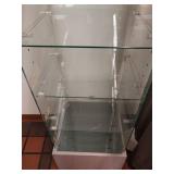 Glass Display Case with Multiple Shelves 16.75 x 16.5" x 63"  - Retail: $175