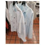 APPEARS NEW - Chefwear Professional Light Blue Chef Coat Size Small (2 Pack)