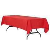 Red Polyester Cotton Tablecloth XL 54 x 90"