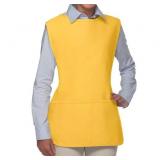 Feminine Yellow V-Neck Uniform Vest - Made in USA Set of 5