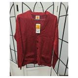 New A+ Red Button-Up Cardigan