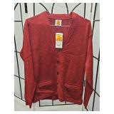 New A+ Red Button-Up Cardigan