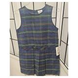 Becky Thatcher Plaid School Uniform Dress 12.5
