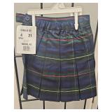 Girls Pleated Plaid Uniform Skirt by Becky Thatcher