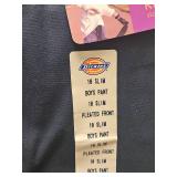 Dickies Boys Slim Pleated Front Pants with Reinforced Knee