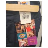 Dickies Boys Slim Pleated Front Pants with Reinforced Knee