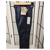 Dickies Girls Navy Blue Pleated Front Pants Size 10 Regular