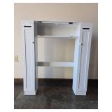 White Wood Wall-Mount Storage Cabinet