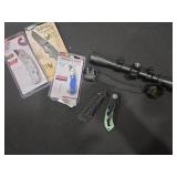 Pocket Knife Collection with Rifle Scope