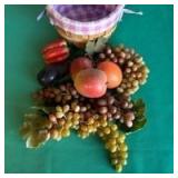 Decorative Fruit Basket with Gingham Liner