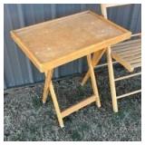 Wooden Folding Table and Chair