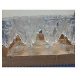 Cut Crystal Water Goblets Set of 12