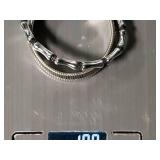 2 Silver Bracelets: Marked 925 & 999