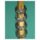 Murano Style Millefiori Glass Napkin Ring Set