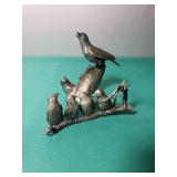 Vintage 1977:  2 Piece Pewter Baltimore Orioles Sculptures by Gilroy Roberts