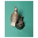 Vintage 1977:  2 Piece Pewter Baltimore Orioles Sculptures by Gilroy Roberts