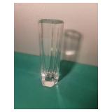Vintage Kosta Boda Colonne Crystal Highball Glass with Hexagonal Base
