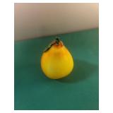 ART Glass Peach with leaves and Stem Lifesize