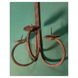 Vintage Hand Craftes Colonial Era Iron Candle Holder Rush Light