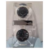 Vintage Acrylic Jason Weather Station with Hydrometer & Thermometer With Acrylic Book End