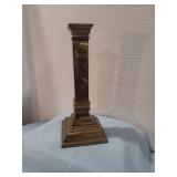 Tall Vintage Brass Column Candlestick Holder